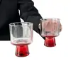Diseño de Nicho Estilo Ins Sentido Avanzado Taza Roja Dulce Personalizada para Bebidas Frías Taza de Café Taza de Cóctel de Vidrio