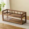 Wanmuzhen Nuevo Portavasos Drenante Chinoiserie Madera Maciza Taza de Té Juego de Té Estante de Almacenamiento Hogar Tetera Pequeño Estante de Almacenamiento
