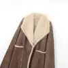 Amazon 2024 Otoño e Invierno Nueva Ropa para Mujer Estilo Europeo y Americano Transfronterizo Abrigo Largo Reversible de Doble Cara Cardigan