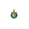 Plata S925 Esmeralda Azul Natural Verde Patek Calabaza Coleccionada Bolsa de Bendición Pluma de Mariposa Duende Cerradura Ruyi Rosquilla