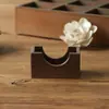 Posavasos de madera de nogal negro posavasos redondo de madera para café mantel individual almohadilla aislante juego de 6 piezas Posavasos de té de haya