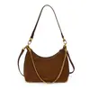 Bolso de axila vintage de gran capacidad para mujer, nuevo bolso de gamuza en forma de media luna para otoño e invierno, bolso de hombro y cruzado simple y elegante