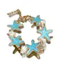 Pulsera de Perlas y Estrella de Acrílico Transfronteriza Europea y Americana, Pulsera Estilo Vacaciones en la Costa, Lujo Ligero, Sensación de Alta Gama, Joyería de Moda Personalizada