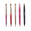 Brocha labial portátil de doble punta de una pieza, brocha para labial, brocha para difuminar, brocha para corrector, brocha de maquillaje retráctil de metal