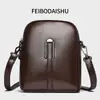 Bolsa Transversal para Celular Moda Nova Primavera e Verão 2025 Ombro Único Vertical Camada Dupla Porta-Moedas Feibo Canguru