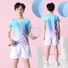 [Tienda de Fábrica Lista Uno] Traje de Ropa de Bádminton para Niños Ropa de Tenis de Mesa de Verano para Hombre y Mujer Ropa de Entrenamiento Deportivo