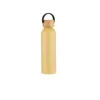 Wow Oh Transfronterizo Sencillo Tapa de Madera de Bambú Botella de Boca Pequeña Portátil de Mano Deportes Exterior Botella de Agua Taza de Agua Olla de Aluminio Botella de Agua de Aluminio
