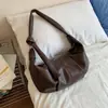 2026 Nueva Moda de Nicho Bolso Relajado Tipo Dumpling Color Sólido Estilo Perezoso Bolso de Hombro para Mujer Bolso Cruzado para el Trabajo y el Trayecto