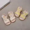 Sandalias Florales Estilo Francés para Niñas Pequeñas Verano 2025 Nuevos Zapatos de Princesa Coreanos para Bebés con Punta Abierta Zapatos de Playa para Niñas Pequeñas
