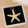 Collar de Estrella de Mar Europeo y Americano de Nueva Estrella Transfronterizo Moda Apilado Colgante de Concha Collar para Mujer Estilo Nicho Vacacional Accesorios al por Mayor