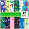 Gran Venta 12 Hojas/Paquete de Papel para Materiales del Manual de Experimentos Científicos Clipart DIY Tarjeta Hecha a Mano Producción Base de Fondo Creativa