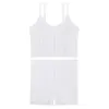 Traje de Shorts tipo Sling de Moda Deportiva Transfronterizo sin Costuras Espalda Hermosa Color Sólido Cómodo Versátil Conjunto de Dos Piezas Bra y Shorts para Fitness