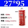 Mola helicoidal de compressão de fio plano forte retangular padrão japonês para molde de alta temperatura vermelha 65mn TM spring SWM carga 6
