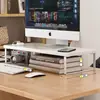 Soporte elevador para computadora de escritorio, soporte para elevar la altura del monitor, estante de almacenamiento para escritorio de oficina, base de soporte, estante elevado