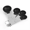 Venta al por mayor de fábrica juego de 8 piezas acero inoxidable cuchara medidora mango de silicona taza medidora juego de cucharas medidoras herramientas para hornear