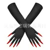 Accesorios para Mujer de los Años 1920 Spandex Satén Flocado Guantes de Charol Accesorios de Disfraz para Fiesta de Baile Transfronteriza en Stock