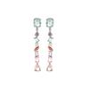 Pendientes de aguja de plata s925 con temperamento superflash de alta gama, ligeros y lujosos, pendientes largos con gotas de agua para mujer, pendientes Joker de moda, venta al por mayor