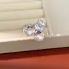 Anéis Geométricos Abertos Redondos e Quadrados de Vidro Cravejados com Diamantes, Anéis de Nicho de Luxo, Acessórios de Mão Exquisitos e Elegantes Atacado