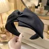 Faixa de Cabeça Vintage de Cano Alto, Acessório de Cabelo Feito à Mão com Tecido Cruzado e Aba Larga, Faixa de Cabelo da Moda Francesa, Sensação de Luxo de Alta Qualidade