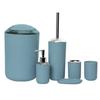 Suministros de Baño de Plástico de Color Sólido Juego de Seis Piezas Vaso para Enjuague Bucal Soporte para Cepillos Jabonera Almacenamiento para Baño Juego de Baño Personalizable