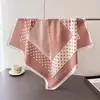 Pañuelo cuadrado de seda sintética estampado de lunares bicolor, chal, bufanda de cuello, corbata de cuello de alta gama, pañuelo cuadrado pequeño, pañuelo para la cabeza, pañuelo de seda, bufanda para mujer