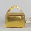 Bolsa aislante octogonal para llevar con cremallera, gruesa, para catering frío, barbacoa, té con leche, portátil, de tela no tejida con papel de aluminio, para llevar