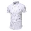 5014 nueva camisa de manga corta estampada para hombre talla grande