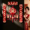 Pareados de boda magnéticos, decoraciones para la habitación de la novia, pegatinas de caracteres de felicidad para puertas rurales, juego completo de suministros para bodas