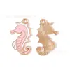 Serie Oceánica Tiburón Estrella de Mar Caballito de Mar Joyería con Goteo de Aceite Accesorios Colgante de Aleación DIY Cadena para Teléfono Móvil Colgante para Llavero