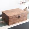 Caja de Embalaje de Madera, Caja de Regalo Color Quemado, Caja de Madera para Empaque de Piedras de Hielo para Whisky, Caja de Almacenamiento de Pino con Tapa Abatible Personalizada