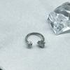 Bola de lodo estrella de cinco puntas titanio acero aro para labio anillo C anillo de herradura Shambhala taladro Super Brillante rosca externa clavo de cartílago de oreja perforación