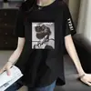 Desembaraço de E-commerce Transfronteiriço Grandes Marcas Cortam Etiquetas Contra Comércio Exterior Roupas para Mães Casuais Tamanho Plus Manga Curta Camiseta Moderna Ombro Normal Feminina