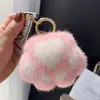 Bolsa Pingente Patinha de Gatinho Imitação Pelo de Visão Acessório de Chaveiro de Carro Decoração Pata de Pelúcia Fresca e Doce
