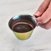 Taza medidora de metal de acero inoxidable 304, taza de espresso italiana, taza de extracción ESP, taza Zetian de 100 ml en stock