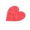 Molde para colgante de gota de pegamento de cristal DIY espejo alto diez incluso corazón grande corazón pequeño forma de colgante molde de silicona venta al por mayor