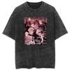 Comércio exterior nova camiseta lavada animação Jujutsu Kaisen feitiço de volta para a guerra casual casais manga curta