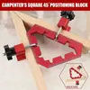 Regla de Ángulo Recto para Carpintería de Aleación de Aluminio Bloque de Posicionamiento de 90 Grados Pinza de Ángulo Recto para Carpintería Regla de Marcado de Fijación Triangular