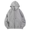 Cárdigan de Algodón con Cremallera de 320g, Nuevo Sudadera con Capucha para Otoño e Invierno, Moda Casual Versátil de Color Sólido para Hombre