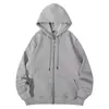 Cárdigan con Capucha de Algodón 420g, Nuevo Estilo Otoño e Invierno, Súper Suave, Chaqueta Casual Holgada, Forro Polar y Engrosado, Prenda Superior para Hombre
