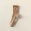Calcetines de Yoga Antideslizantes para Mujer, Calcetines de Media Pantorrilla, Calcetines de Pilates, Calcetines Deportivos Profesionales para Piso de Mujer, Calcetines para Piso de Fitness en Interiores