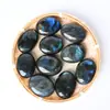 Ejemplar de Cristal de Labradorita Azul Fuerte Natural, Adorno de Mano de Piedra Lunar, Decoración de Piedra para Aliviar la Preocupación