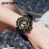Reloj Electrónico de Moda Transfronterizo Sanda para Hombre Resistente al Agua Luminoso Despertador Multifuncional Reloj Deportivo para Hombre en stock Suministro Directo