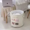 Cesta de Roupa Suja Fofa Cesta de Roupa Suja para Dormitório Caixa de Armazenamento Doméstico para Banheiro Cesta de Armazenamento de Grande Capacidade Balde de Armazenamento Portátil