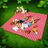 Toalha de Mesa Plástica Descartável para Piquenique Universal para Acampamento ao Ar Livre Churrasco Passeio Xadrez Impermeável Toalha de Mesa para Banquete Exposição