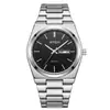 A través de los Mares Reloj de Cuarzo Ultraplano para Hombre Correa de Acero Sólido de Tres Eslabones Reloj de Pulsera para Hombre - 2396 Venta al por Mayor Dropshipping