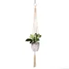Cuerda de Algodón Tejida a Mano Estilo Bohemio Maceta para Plantas y Flores Cesta Colgante Bolsa de Red Cuerda para Colgar Colgante de Pared Cuerda para Colgar