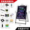 Placa Fluorescente Eletrônica para Barracas, Quadro Negro Fluorescente de Mesa, Tela Suspensa, Caracteres Luminosos Escritos à Mão, Pequena Placa de Publicidade