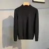 Suéter de invierno para hombre de cuello alto medio, camisa básica de color liso ajustada para hombres jóvenes, tejido de punto casual de cuello medio
