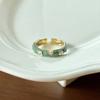 Anillo con Letra H Esmalte de Lujo Ligero Microincrustación Anillo Abierto para Dedos de Mujer Goteo de Aceite Oro de 18 Quilates Anillo de Nicho Único
