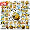 Compra directa transfronteriza de 50 pegatinas divertidas de emoji de abeja para decoración de dibujos animados divertidos en cuadernos, fundas de teléfono y botellas de agua